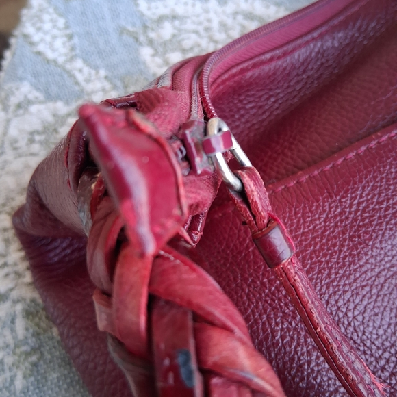 💓Brighton Barbados Ziptop Hobo Bag In Rasberry - Picture 13 of 14